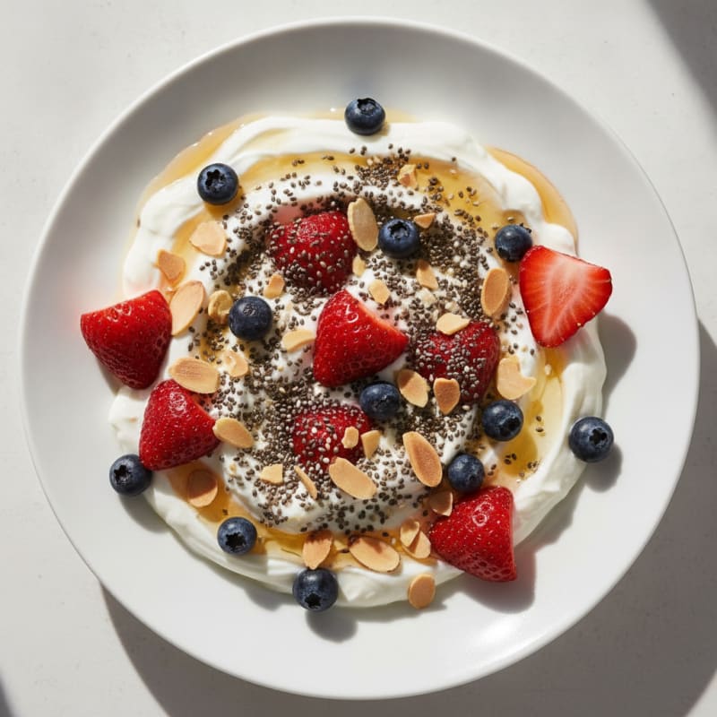 Greek Yogurt Bowl with Chia and Fresh Berries