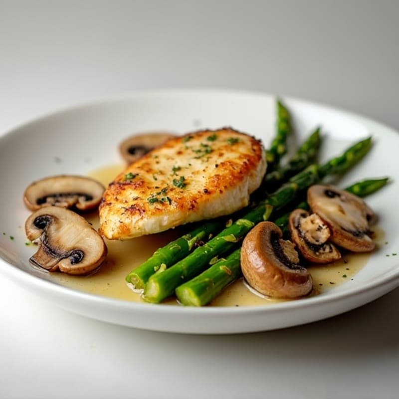 Garlic Butter Mushroom and Asparagus Medley