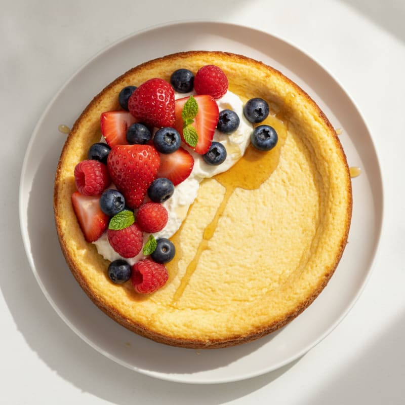Cottage Cheese Protein Cheesecake with Fresh Berries