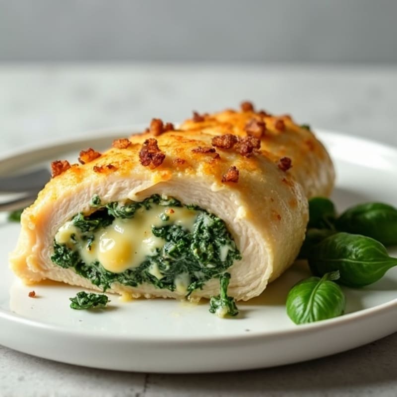 Creamy Spinach Artichoke Stuffed Chicken