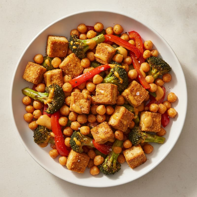 Roasted Vegetable and Chickpea Bowl