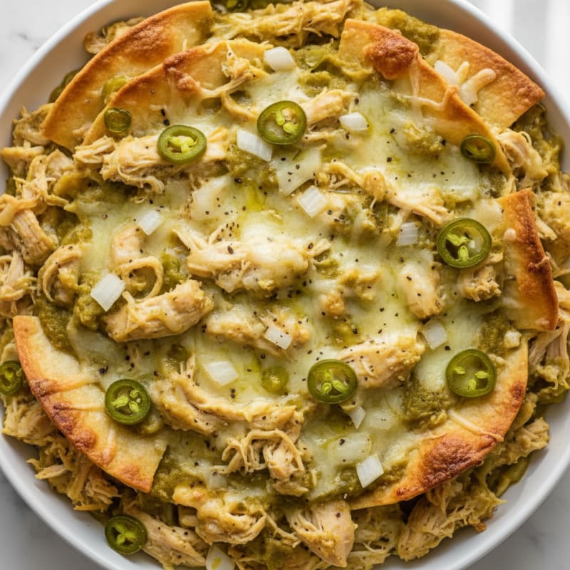 Chicken Enchilada Bake with Green Chiles