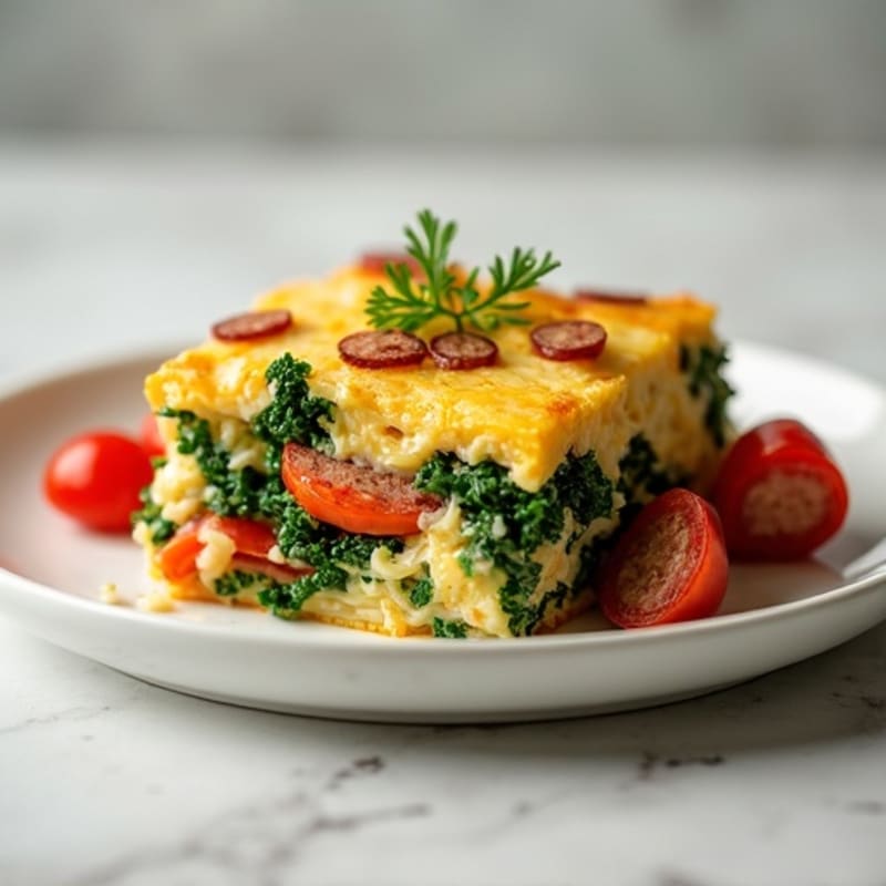 Savory Italian Sausage and Kale Breakfast Casserole