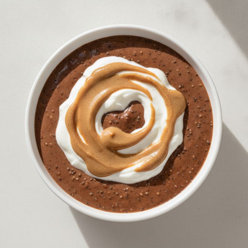 Silky Chocolate Protein Pudding with Greek Yogurt
