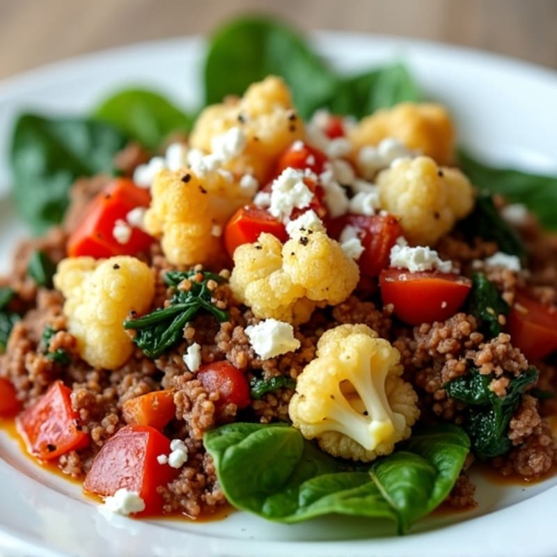 Protein-Packed Greek Spiced Beef and Cauliflower Bake