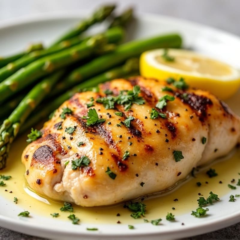 Lemon-Herb Roasted Chicken with Crispy Asparagus