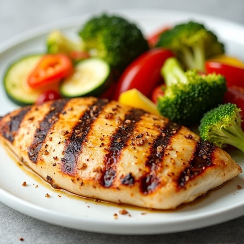 Lemon-Garlic Grilled Chicken with Roasted Vegetables
