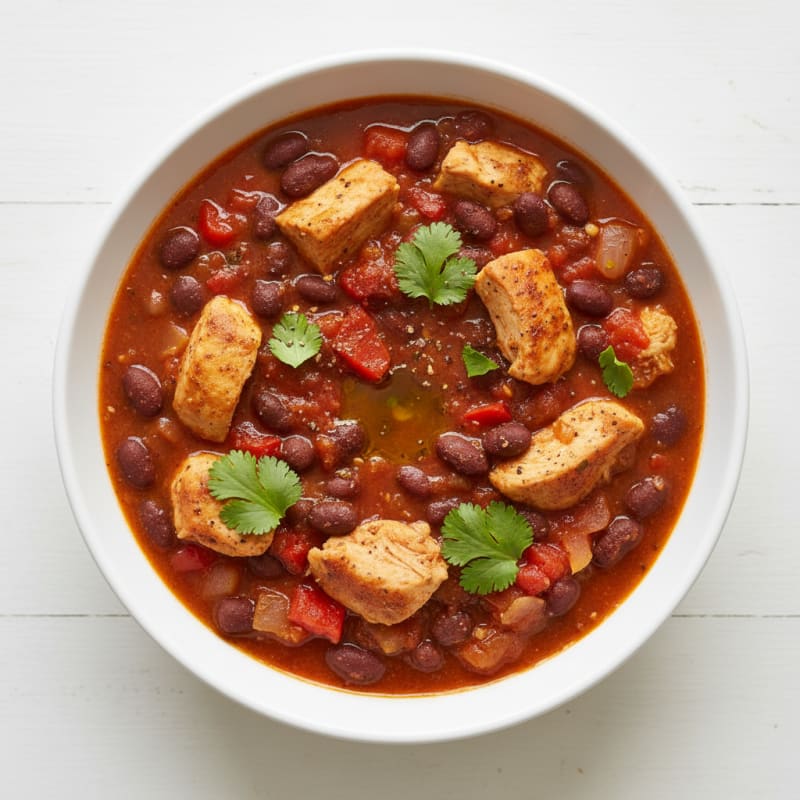 Smoky Chipotle Chicken and Black Bean Chili