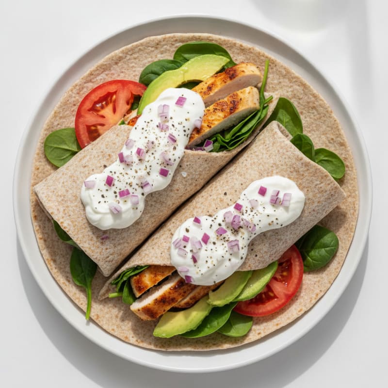 Clean Chicken and Tomato Wrap