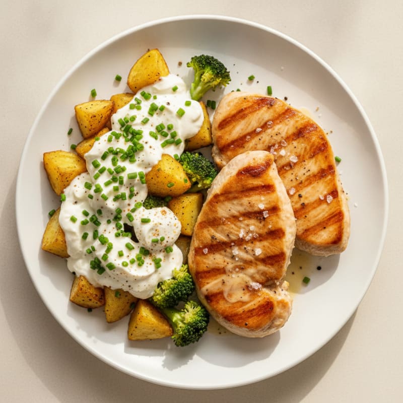 Turkey Steaks with Creamy Potato Bake