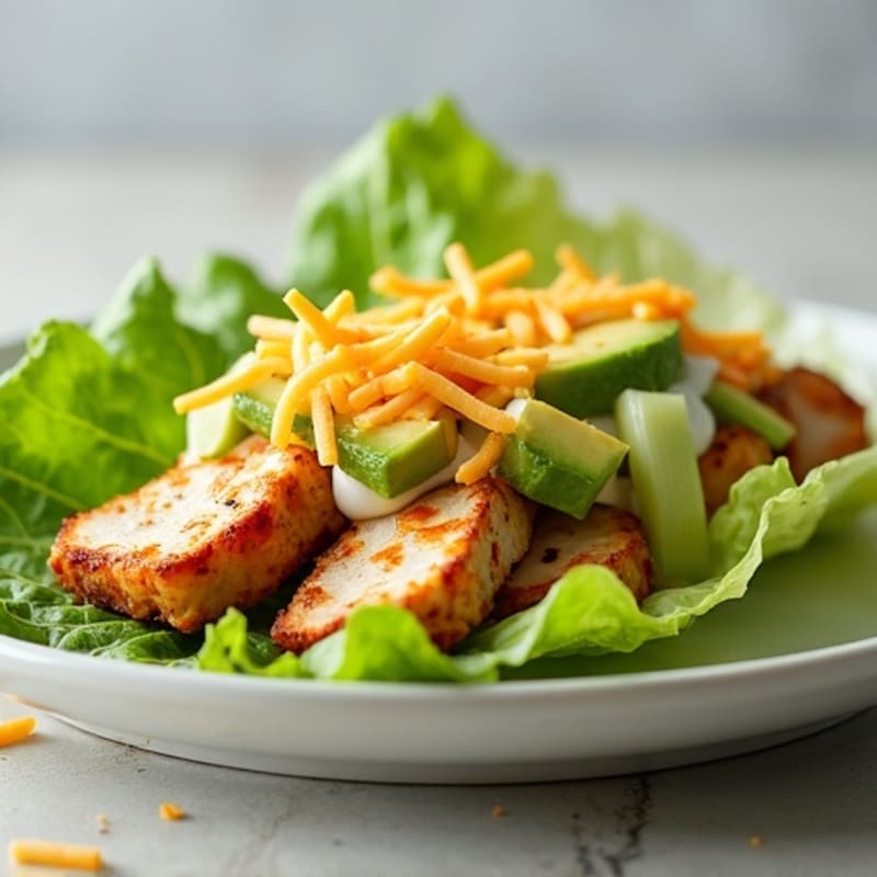 Spicy Buffalo Ranch Chicken Lettuce Wrap