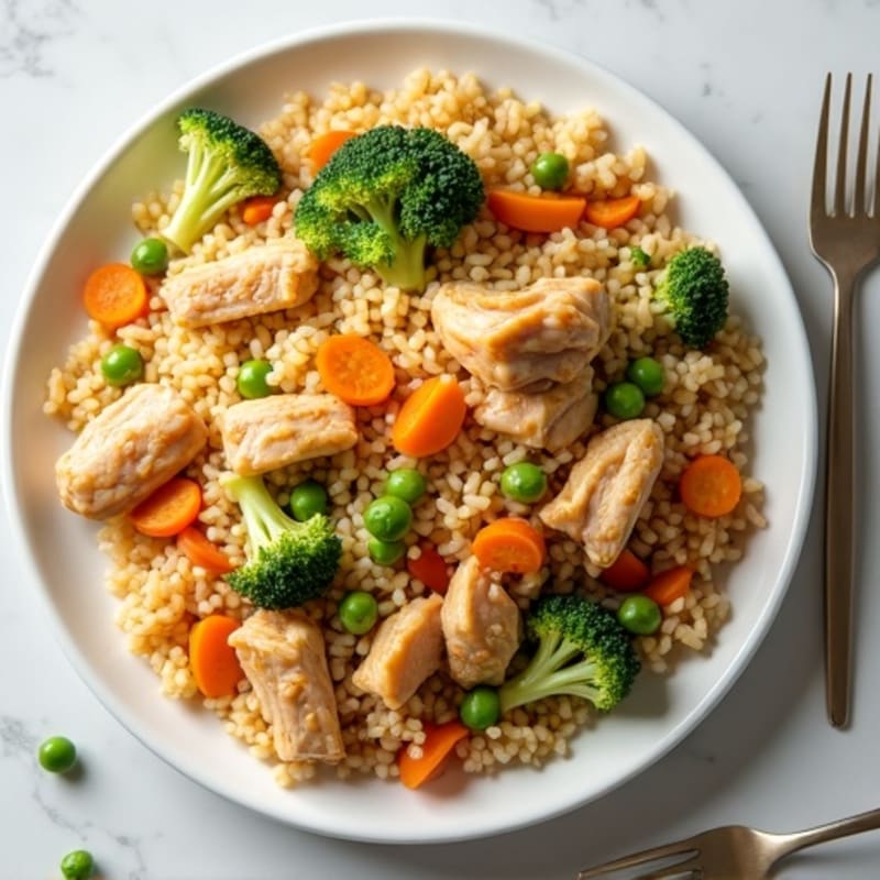 Healthy Chicken and Veggie Fried Rice