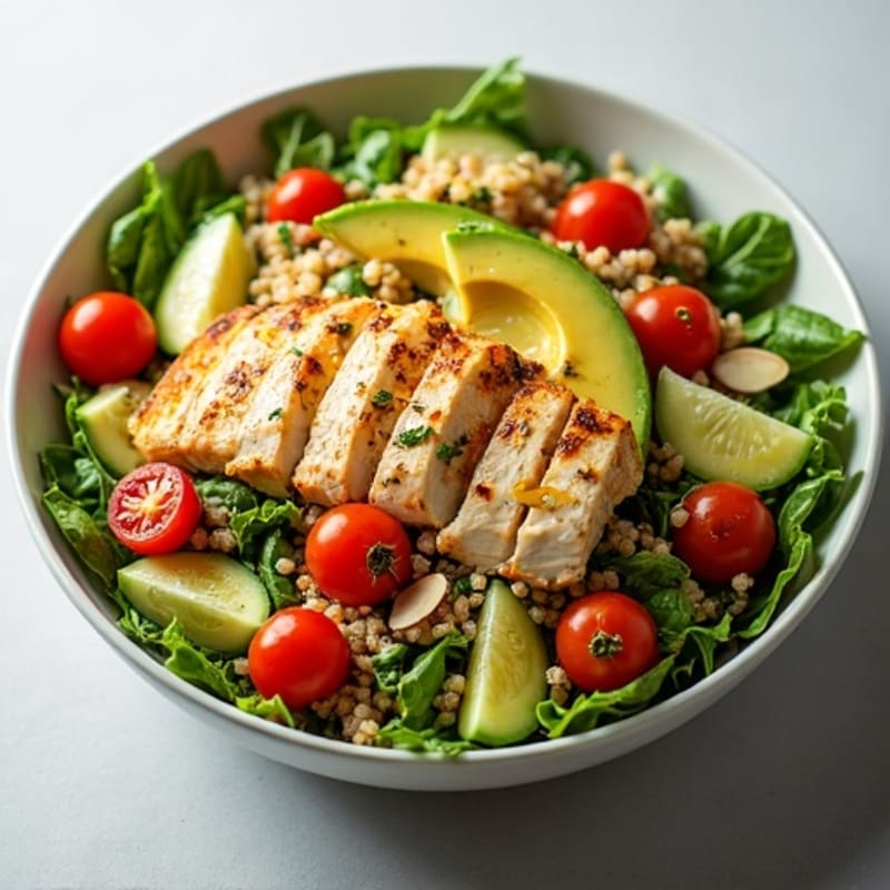 Grilled Chicken and Quinoa Salad with Lemon Vinaigrette