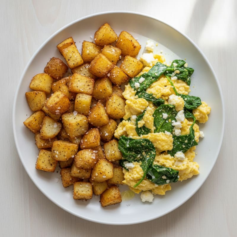Hearty Scrambled Eggs with Roasted Potatoes