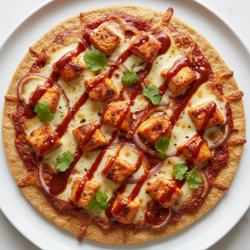 Crispy BBQ Chicken and Caramelized Onion Pizza