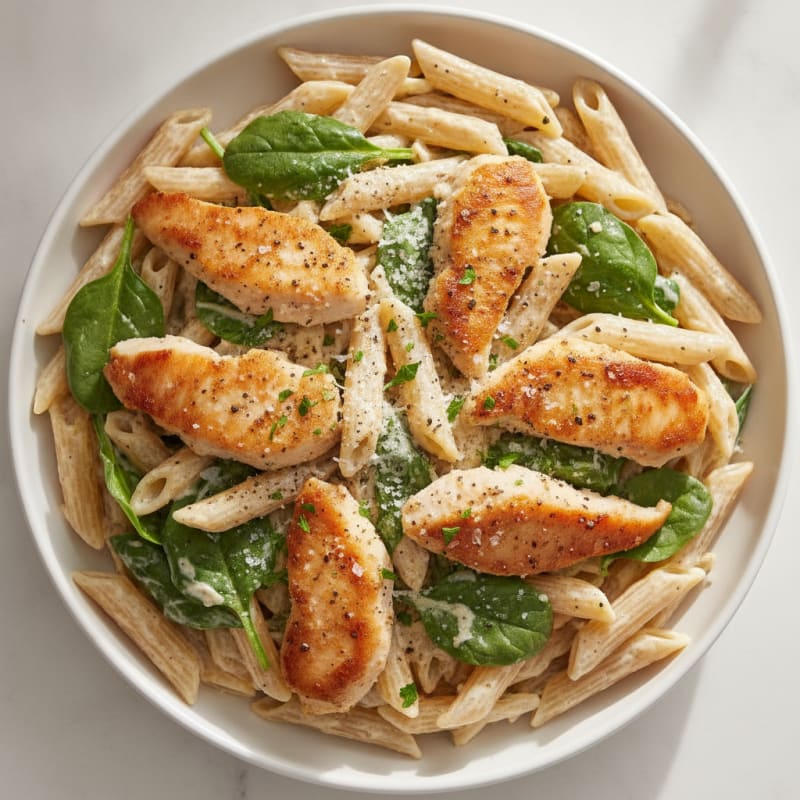 Garlic Parmesan Chicken Alfredo Pasta
