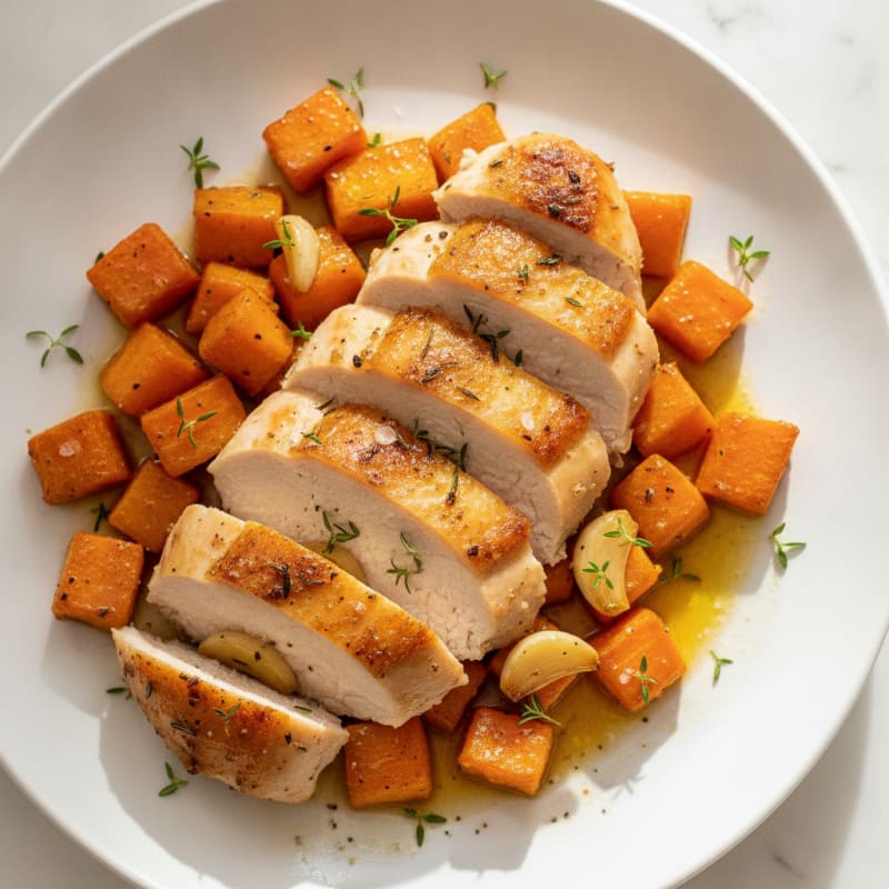 Garlic Herb Roasted Chicken with Root Vegetables