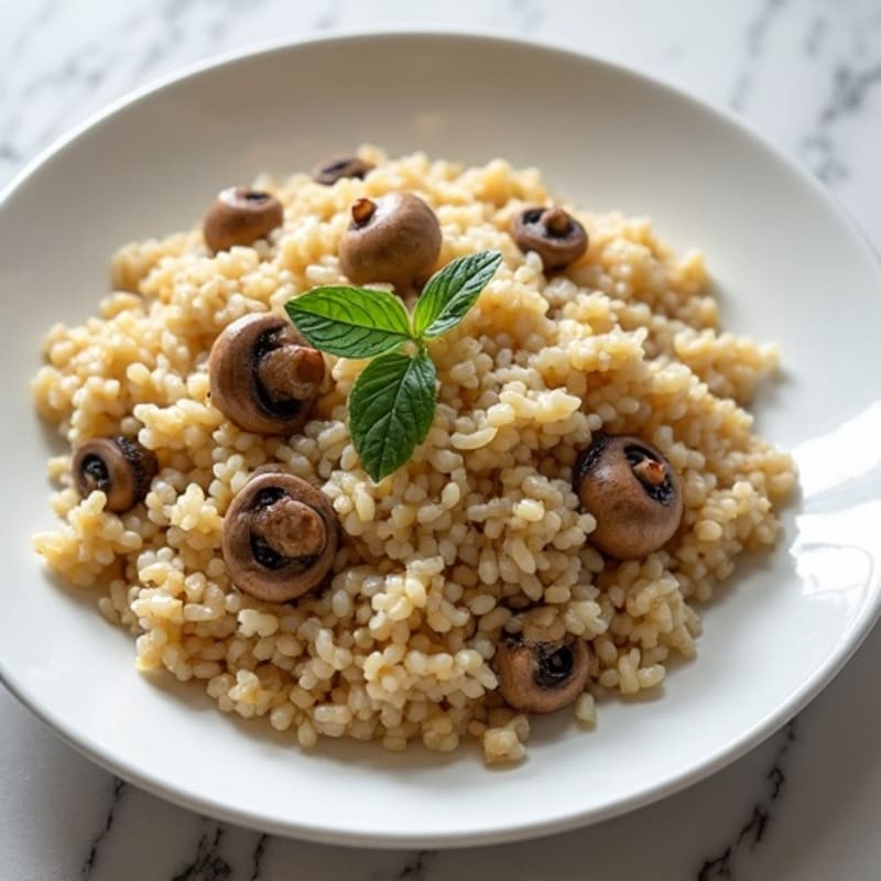 Creamy Wild Mushroom Brown Rice Risotto
