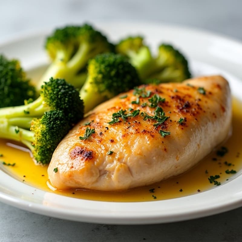 Lemon-Herb Roasted Chicken with Crispy Roasted Broccoli