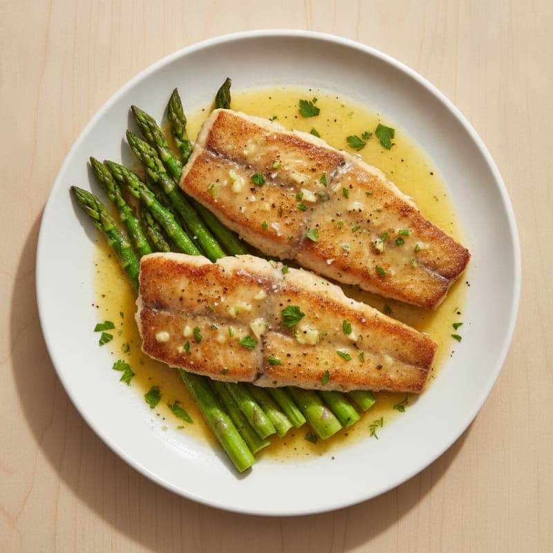 Pan-Seared Ono with Lemon-Herb Sauce