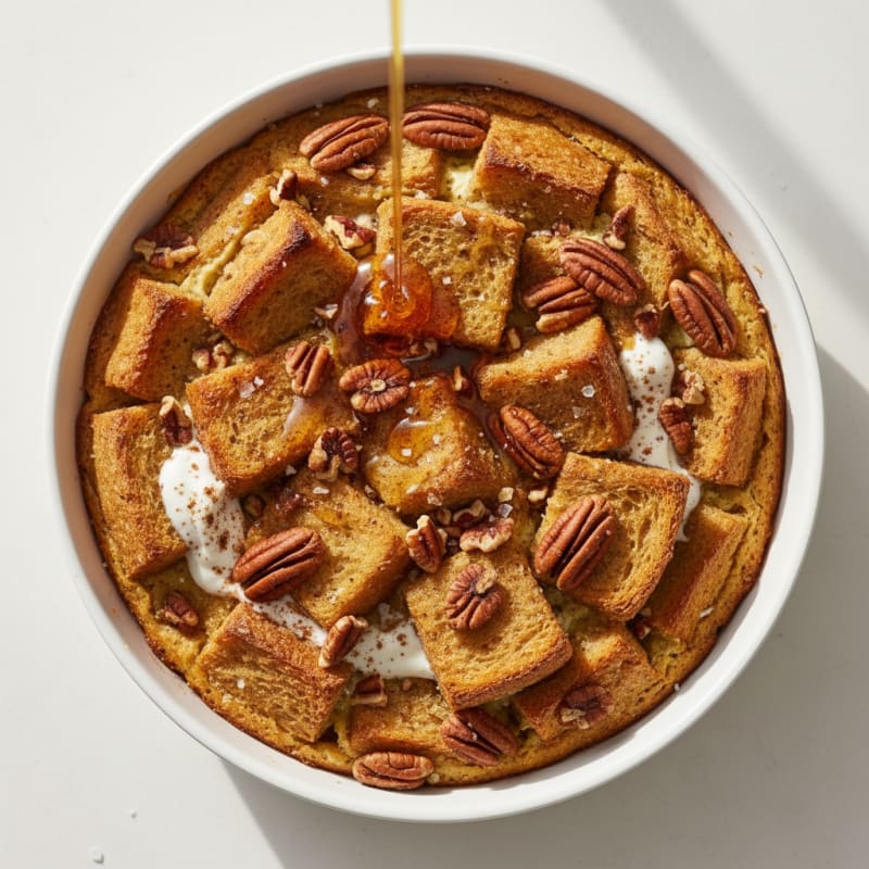 Golden Maple Pecan French Toast Bake
