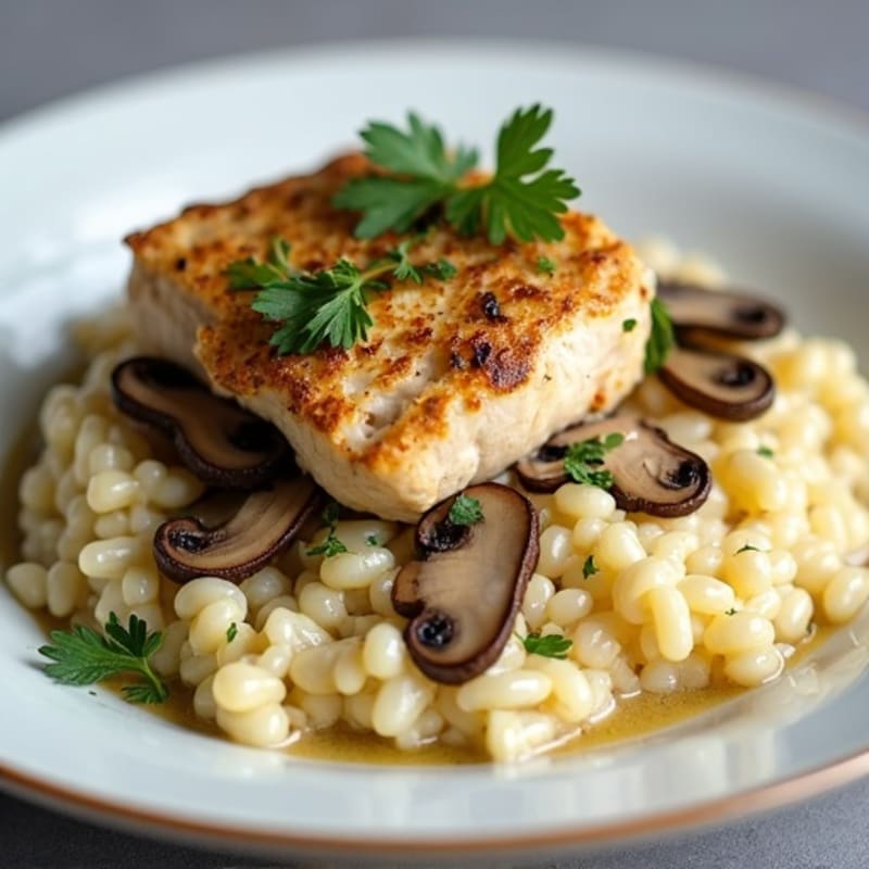 Creamy Wild Mushroom Cauliflower Risotto