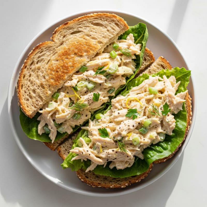 Zesty Lemon-Herb Chicken Salad Sandwich
