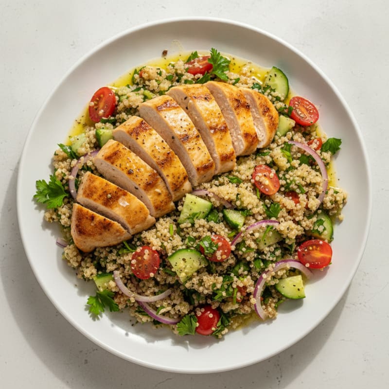 Lemon Herb Chicken and Quinoa Salad
