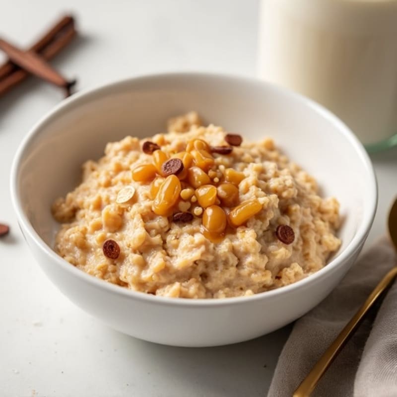 Creamy Vanilla Protein Oatmeal with Almond Butter Drizzle