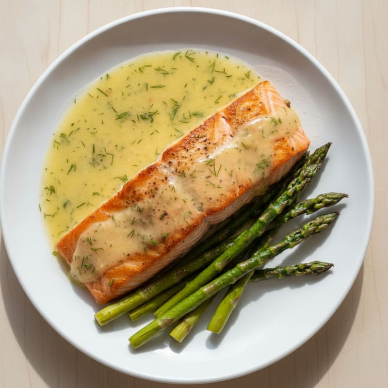 Pan-Seared Salmon with Lemon-Dill Sauce