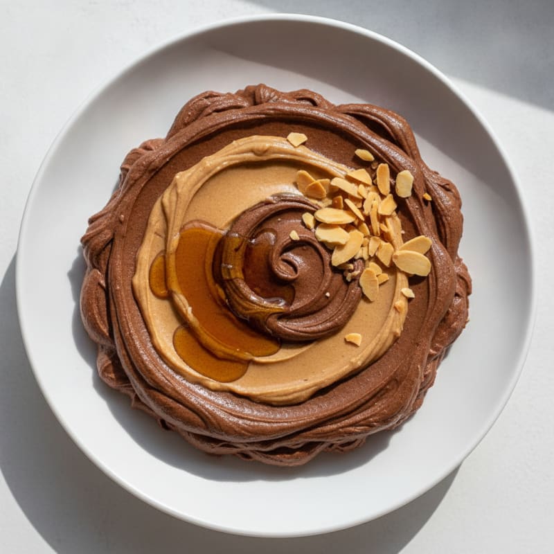 Silky Chocolate Protein Pudding with Almond Butter