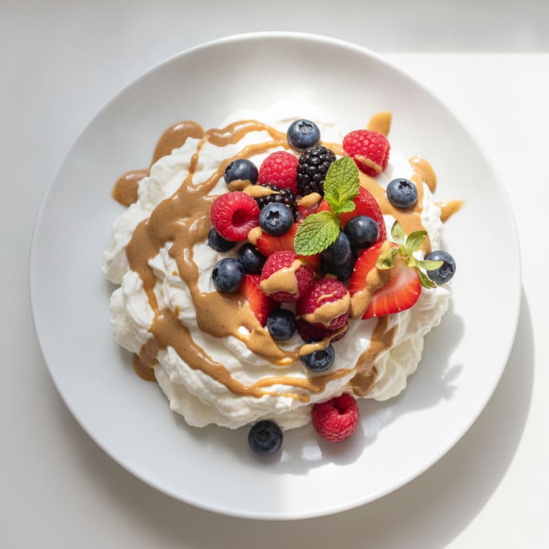Silky Greek Yogurt Protein Pudding with Berries