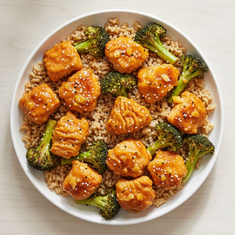 Baked Orange Chicken with Broccoli