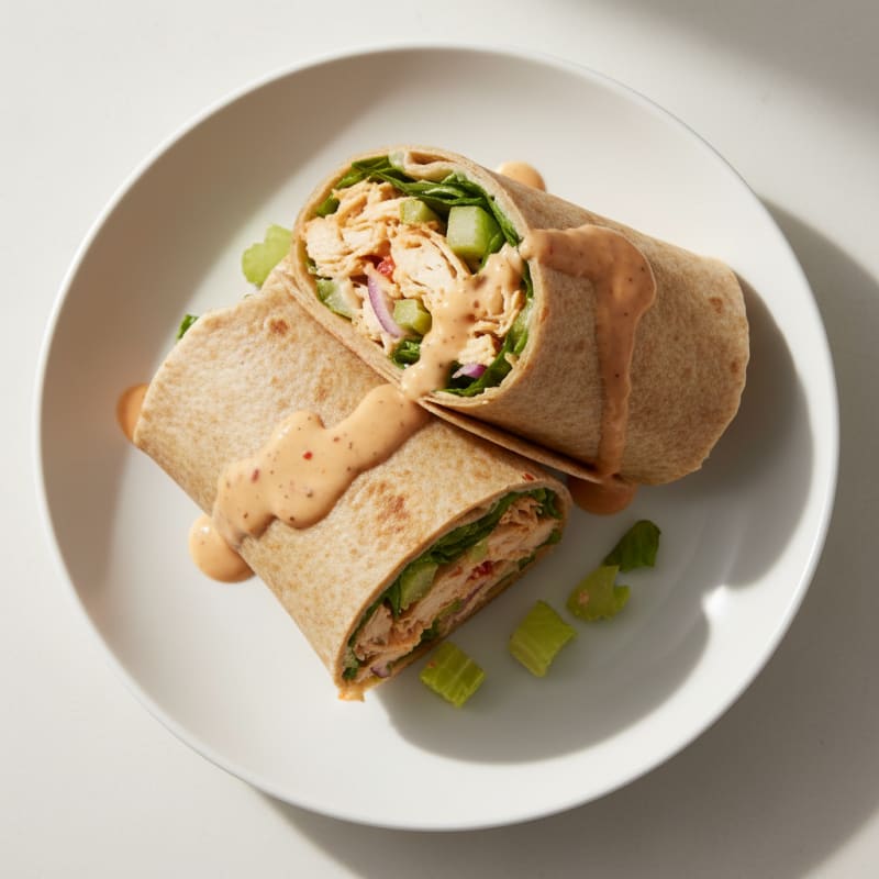 Buffalo Ranch Chicken Salad Wrap