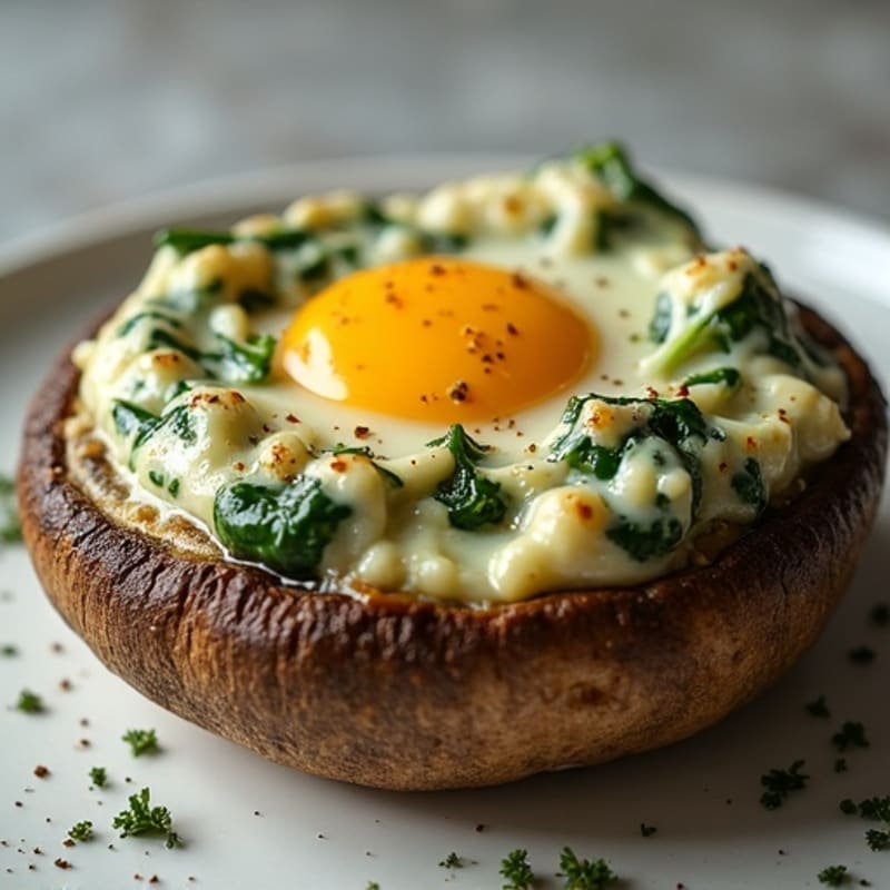 Spinach and Ricotta Stuffed Portobello Mushrooms