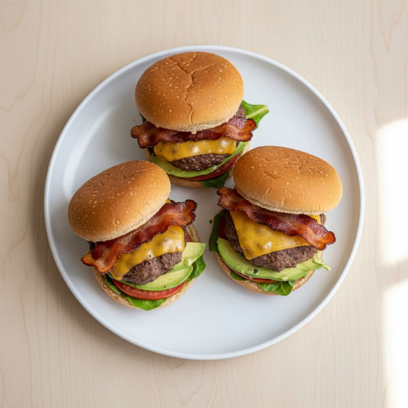 Crispy Double Bacon Cheeseburger Sliders