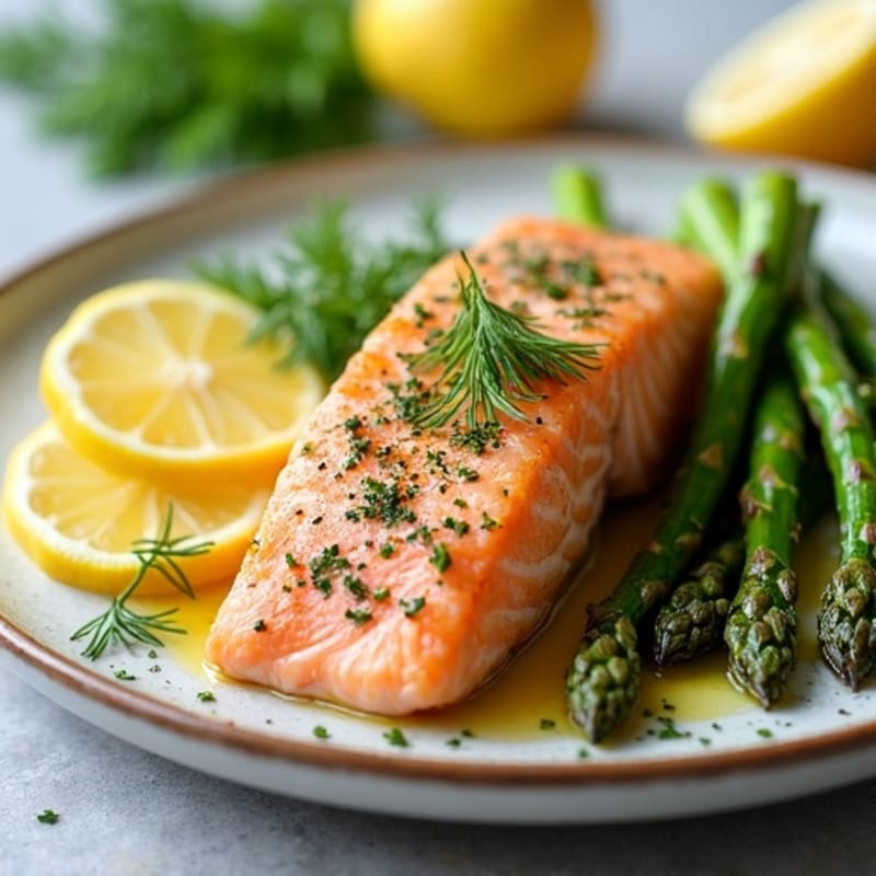 Lemon-Herb Baked Salmon with Roasted Asparagus