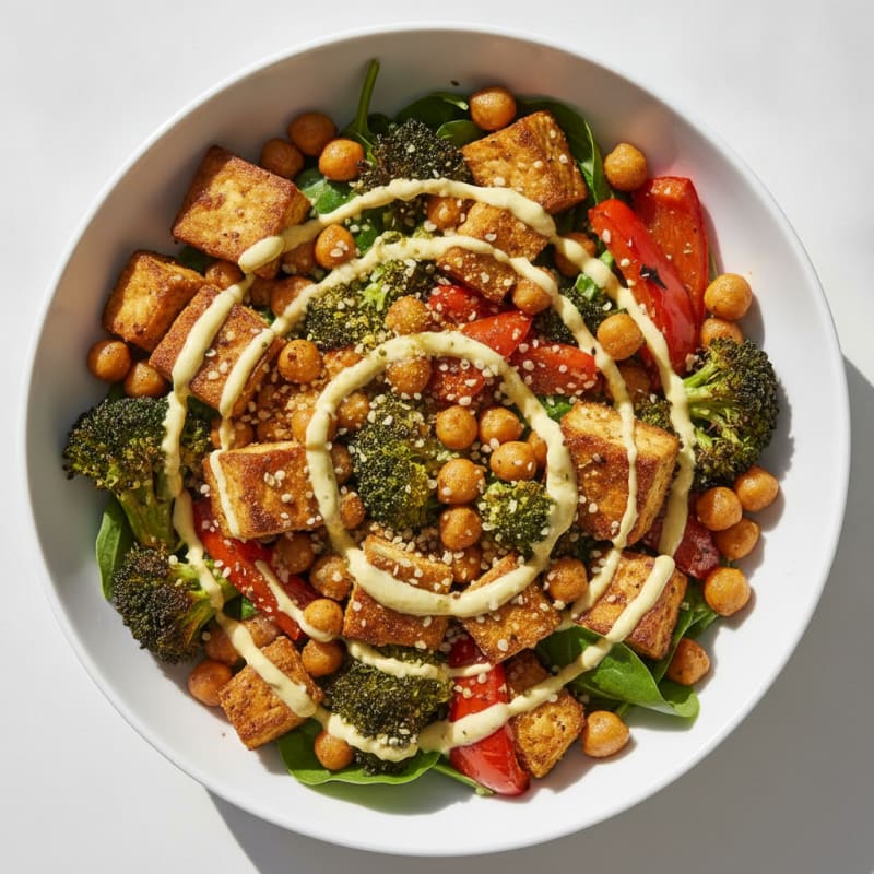 Roasted Vegetable and Chickpea Bowl