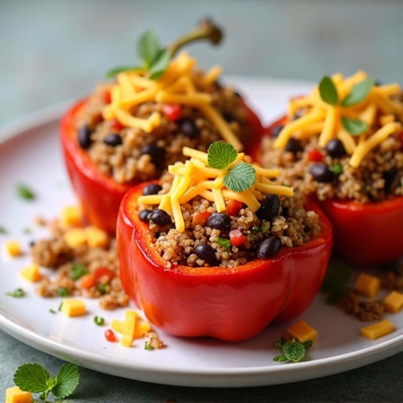 Protein-Packed Turkey Stuffed Bell Peppers