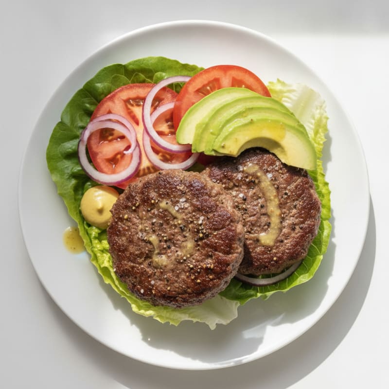 Classic Beef Burger Patty with Fixings