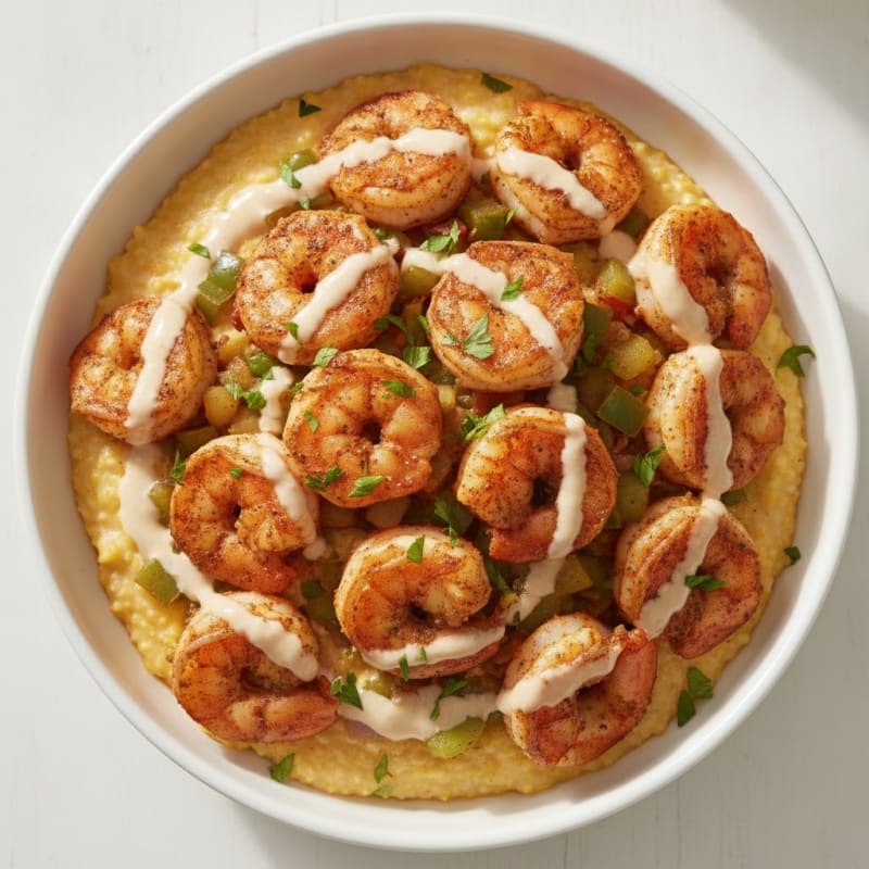 Cajun Shrimp with Creamy Grits