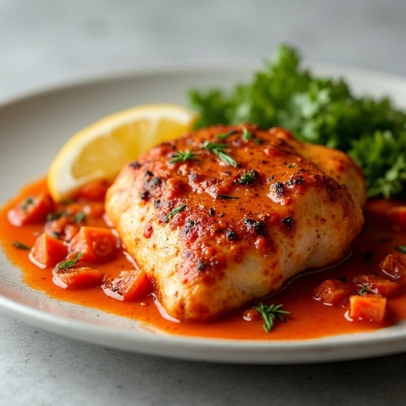 Roasted Chicken with Creamy Spiced Tomato Sauce