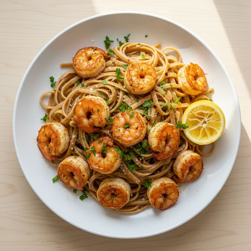 Garlic Butter Shrimp Scampi with Linguine