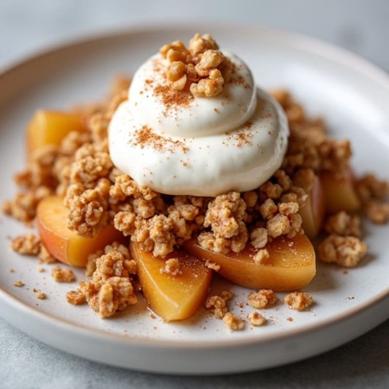 Baked Apple Cinnamon Protein Crumble