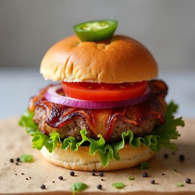 Bacon-Wrapped Grass-Fed Beef Sliders with Spicy Jalapeño