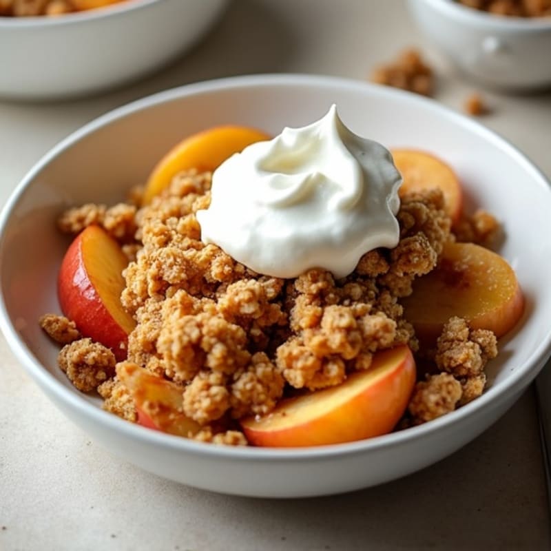 Warm Spiced Apple Crumble with Crispy Oat Topping