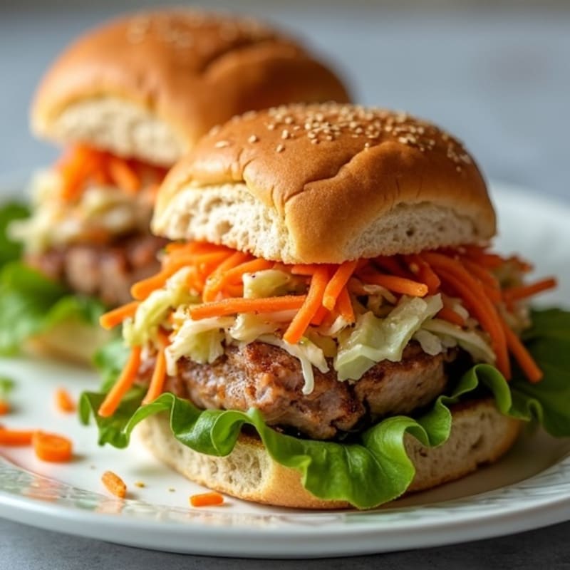 Slow Cooked Shredded Pork Sliders with Tangy Cabbage Slaw