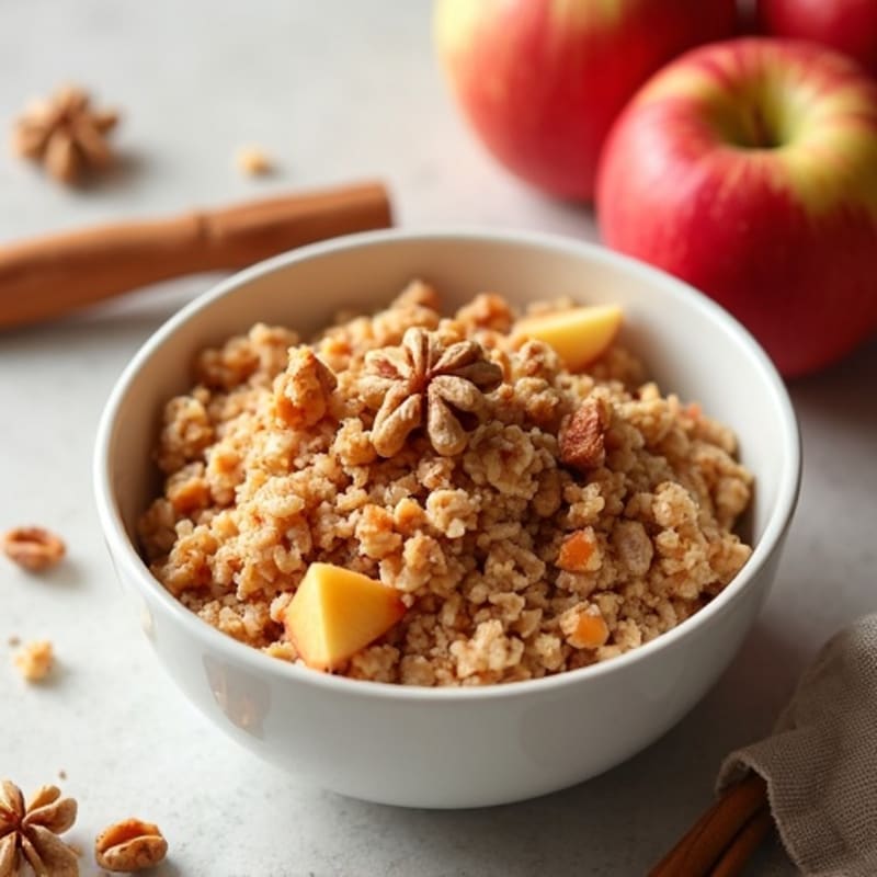 Cinnamon-Spiced Oat and Apple Protein Crumble