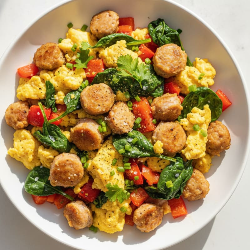 Hearty Morning Scramble with Fresh Herbs