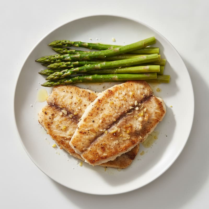 Seared Tilapia with Steamed Asparagus